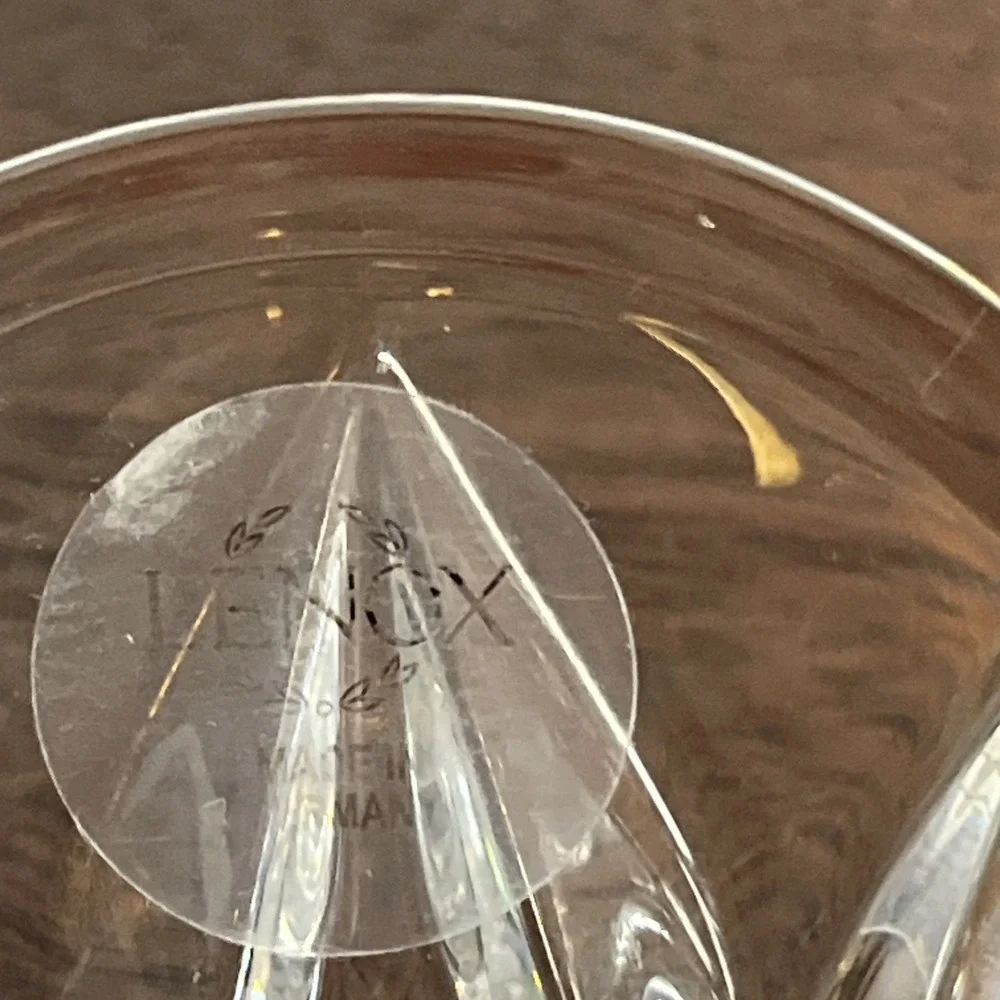 Lenox Lead Crystal Ring Holder Jewelry Glass Petal Trinket Dish Original Sticker